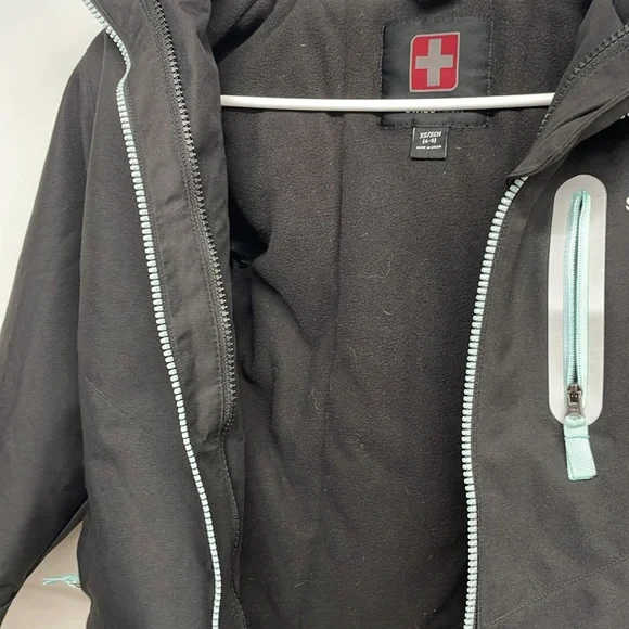 Swiss Tech Boys Jacket Size XSmall (4-5)-Black/Green - Picture 5 of 5